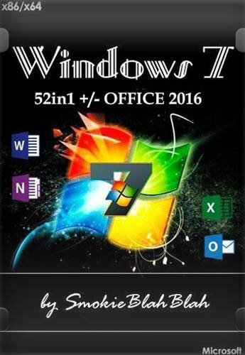 Windows 7 SP1 (19.10.20) На Русском 52in1 +/- Office 2016 (x86/x64) by SmokieBlahBlah